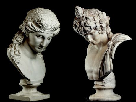 Paar Dionysos-Büsten
